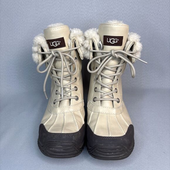 Womens UGG Boots Sz 8 Sand Adirondack II Fur Cuff Snow Water Weather-Proof $250 - Picture 8 of 15